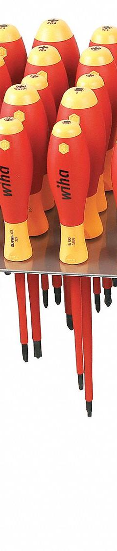 WIHA Insulated Screwdriver Set: 21 or More Pieces, 30 Pieces, Phillips/Slotted/Square Tip, Rack (MPN 32199). Key specifications — attr1205274: WIHA; attr1205269: 5/64 in.