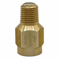 RAY Pressure Gauge Snubber: Brass, Filter, Brass NPT, 5,000 psi Max. Pressure, 0 Pistons, Oil/Water (MPN 722BE). Key specifications — Snubber Type: Filter; Connection Type: NPT; Brand: RAY; Material: Brass; Compatible Liquids and Gases: Oil.