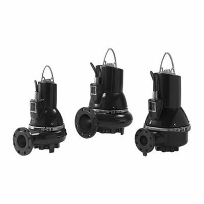 Grundfos Sewage Ejector Pump: Cast Iron, Three Phase, 4 hp, 230 to 460V AC - Non-Clog Sewage Ejector Pumps