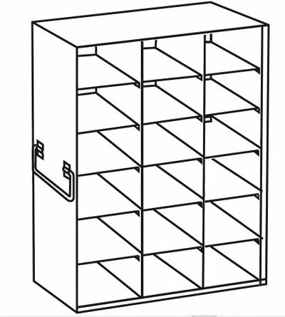 ARGOS TECHNOLOGIES Freezer Rack: 21 5/8 in Overall Lg, 8 3/8 in Overall Wd, Stainless Steel - Cold Storage Racks