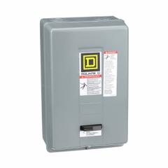 SQUARE D NEMA Magnetic Motor Starter: Non-Reversing, 3 Poles, NEMA Size 2, 45 A, 120V AC Coil (MPN 8536SDG1V02H30S). Key specifications — attr211388: SQUARE D; attr951453: 110/120V AC; attr951489: Three; attr951482: None; attr951498: Screw Clamp Terminals; attr951468: No; attr984070: None; attr984425: No Auxiliary Contacts Included.