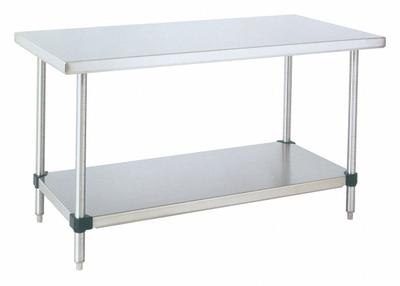 INSTOCK Work Table: 36 in Overall Wd, 34 in Overall Ht, 8 ft Overall Lg, Stainless Steel - Fixed-Height Stainless Steel Surfaced Lab Tables
