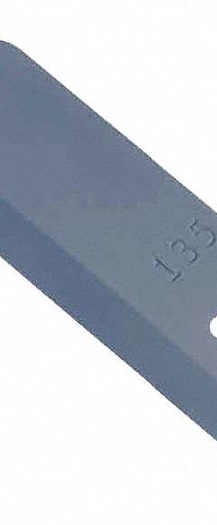 DAWN Replacement Blade: Cuts PVC, For Grainger No. 39EP27, For Mfr No. T135, 3 1/4 in Overall Lg, 1 (MPN BT135). Key specifications — attr424303: PVC; attr424298: 39EP27; attr424301: Steel; attr522331: Replacement Cutter Blade; attr424299: T135; attr424296: DAWN; attr549253: 1.