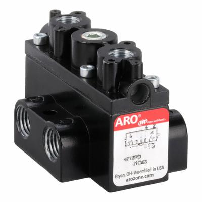 ARO Pilot Air Control Valve: Alpha Series, Four-Way / Two-Position, 5 Ports - ARO Alpha Series Pilot-Operated Inline Air Control Valves