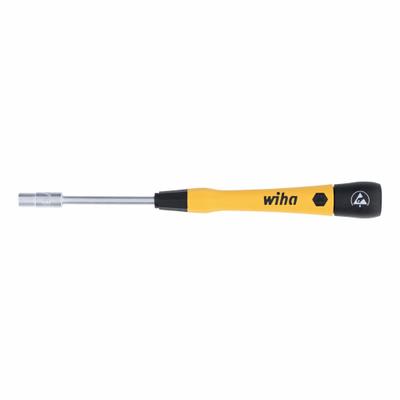 WIHA Nut Driver: Straight, Metric/SAE, Precision Nut Driver, 3/16 in Hex Size - ESD-Safe Precision Nut Drivers