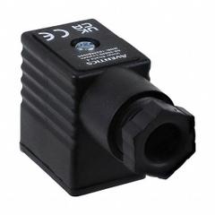AVENTICS Solenoid Coil Connector: DIN 43650 Form B, 250V AC/300V DC, 2 Pin, Indicator Light Included (MPN 1834484096). Key specifications — attr1078676: AVENTICS; attr1078675: 1834484096; attr1078682: DIN 43650 Form B; attr1078690: Indicator Light Included; attr1078697: 2 Pin; attr1078703: 250V AC.