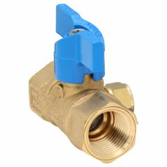 JOMAR VALVE Manual Two-Way Ball Valve: 1/2 in, Brass, Straight, FIP x FIP, Std Port Ball Port (MPN 102-303). Key specifications — Brand: JOMAR VALVE; Handle: Locking Tee.