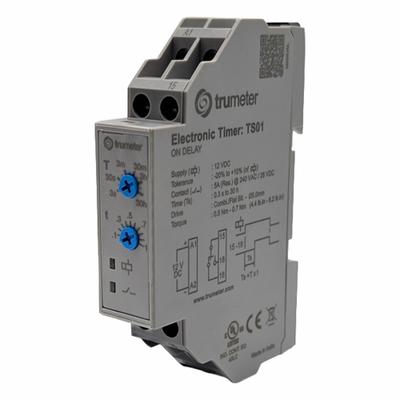 TRUMETER Time Delay Relay: 12V DC - DIN Rail-Mounted Relays