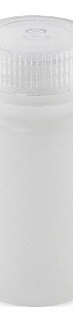 GLOBE SCIENTIFIC Dispensing Bottle: HDPE, 125 mL, 4.22 fl oz, Closure Included, Colorless, 38 mm (MPN 7510125BKS). Key specifications — Brand: GLOBE SCIENTIFIC; Graduated: No; Body Color: Colorless.