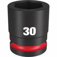 MILWAUKEE Standard Impact Socket: 3/4 in Drive Size, Metric, 30 mm Socket Size, 6-Point, Std (MPN 49-66-6368). Key specifications — attr1215501: MILWAUKEE; attr1215515: Black Phosphate; attr1215518: 30 mm.