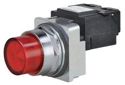 Siemens Pilot Light: 30 mm Panel Mounting Size, Red, Incandescent - Incandescent Pilot-Lights