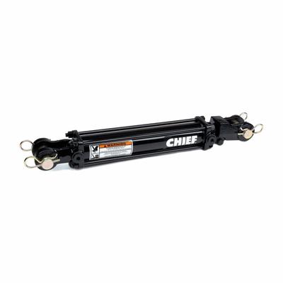 CHIEF Hydraulic Cylinder: 3 in Bore Dia., 36 in Stroke Lg, #8 SAE Port Size - Heavy-Duty Tie-Rod Cylinders