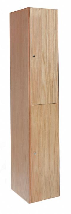 HALLOWELL Wardrobe Locker: 12 in x 18 in x 72 in, Solid, 2 Tiers, 1 Units Wide, Keyed, Light Wood (MPN UW1282-2A-W-RO). Key specifications — attr63993: HALLOWELL; attr64355: Light Wood; attr65028: Solid; attr145898: Plywood; attr64351: Assembled; attr78058: Yes.