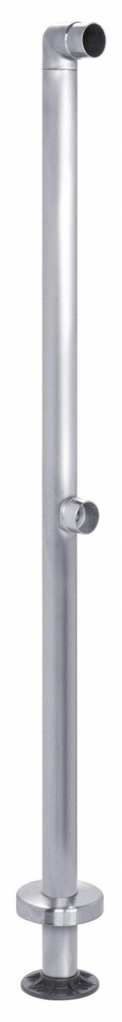 LAVI 316 Cable Rail End Post: 4 in x 4 in, End, Floor Mounted Rail Mounting, 2 Rail Levels, Round (MPN 49-D132/4). Key specifications — attr1047618: LAVI 316; attr1047619: Silver; attr1047628: Round; attr1047632: Stainless Steel; attr1047638: 2; attr1047646: Floor Mounted.
