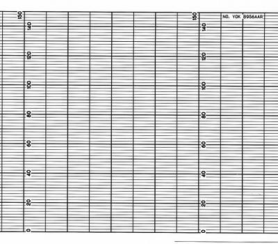 GRAPHIC CONTROLS Fanfold Paper Strip Chart: Fanfold Paper Strip Chart, 4 3/4 in Strip Chart Wd - Strip Chart Paper Compatible with Yokogawa