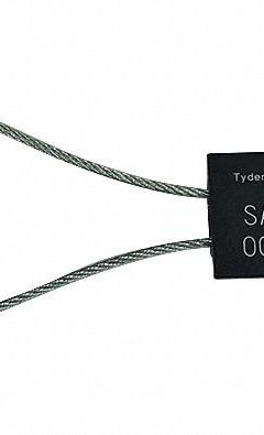 TYDENBROOKS Cable Seals: Black, Aluminum, 12 in Cable Lg, 1/16 in Cable Dia, Random, 200 PK (MPN V46010121-08-GRAI). Key specifications — Brand: TYDENBROOKS; Marking Color: White; Marking Included: Numbers; Marking Message: Sealed; Marking Numbering: Random.