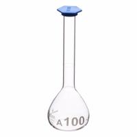 QORPAK Volumetric Flasks: 100 mL, Gray, Round, A, Includes Closure, 2.5 in Overall Ht (MPN 278384). Key specifications — Shape: Round; Body Color: Gray; Brand: QORPAK; USP Specification: Type I.