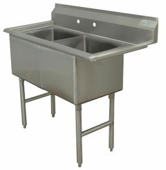 ADVANCE TABCO Scullery Sink: 2 Bowls, 43 in Overall Ht, 53 in Overall Lg, 29 1/2 in Overall Wd (MPN FC-2-2424-X). Key specifications — Brand: ADVANCE TABCO.