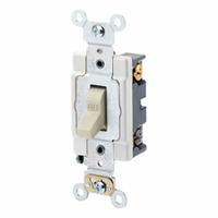 LEVITON Toggle 4-Way, 20 Amp: Toggle Switch, 4-Way, Maintained, Ivory, 120/277V AC, 20 A (MPN 1224-SI). Key specifications