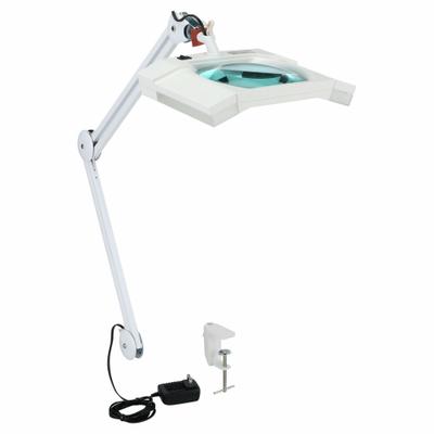APPROVED VENDOR Rectangular Magnifier Light: LED, 2.25x, 5 Diopter, 445 lm Max Brightness - Desk-Clamp Magnifier Lights