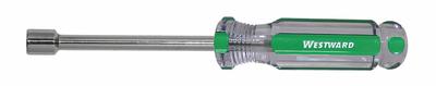 WESTWARD Solid Round Shank Nut Driver: Straight, SAE, Without Magnetized Tip, Std - Standard Nut Drivers