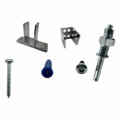 HADRIAN FM Screen Kit: Chrome Zamac, Chrome-Plated (MPN 600428). Key specifications — Hardware Pieces Included: (2) 1 in Inter.Pan.Bkt-Chrme Double; Compatible Partition Material: Stainless Steel; Material: Chrome Zamac; Finish: Chrome-Plated; Component Type: FM Screen Kit; Brand: HADRIAN.