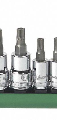 GEARWRENCH Socket Bit Sets: 1 - 25 Pieces, 1/4 in, 3/8 in, 1/2 in Drive Size, 13 Pieces, Torx (MPN 80725). Key specifications — attr1216280: Fixed Insert; attr1216283: GEARWRENCH; attr1225718: TR7 to TR60; attr1227491: 1/4 in, 3/8 in, 1/2 in.