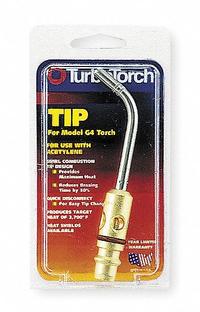 TURBOTORCH Hand Torch Tip: Swirl Flame, External Lighter, For Use With G-4/PLF-A5, 3/16 in (MPN 0386-0101). Key specifications — Compatible Torch Manufacturer Part Number: G-4; Tip Size: 3/16 in; Connection Type: Quick Connect; Manufacturer Part Number: 0386-0101; Brand: TURBOTORCH.