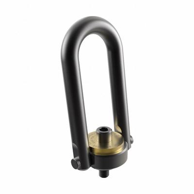 JERGENS Hoist Ring: Pivot/Swivel, Black Oxide-Coated Steel, 1"-8, Max. 10,000 lb - Pivot & Rotate Hoist Rings