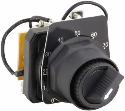 Dayton Potentiometer: 30 mm Panel Mounting Size, 5,000 ohm Max Resist Rating - Potentiometers with Dial Plates & Operators