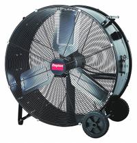 DAYTON Portable Fan: 42 in Blade Dia, 115V AC, Mobile, 3/4 hp, Direct Drive, Steel (MPN 45LW12). Key specifications — Mobility: Mobile; Voltage: 115V AC; Brand: DAYTON.