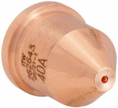 MILLER ELECTRIC Tip: For Miller XT60 Torch, 40 A (MPN 262643). Key specifications — Manufacturer Part Number: 262643; For Plasma Torch Type: Handheld; Brand: MILLER ELECTRIC; For Plasma Torch Series (Table): XT60.
