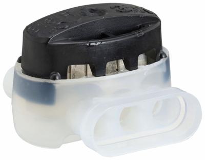 3M Insulation Displacement Connector: 3 Ports, Black/White, 22 AWG – 16 AWG Run Size Range - Pigtail Butt Splice Wire Connectors