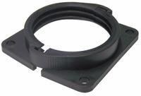 Connector: 2 1/4 in Nominal Size (MPN PAGOB-52). Key specifications — Item [MERCH]: Straight Flange Connector; Fitting Material: Polyamide 6; Fitting Color: Black; Connection Type/Size: 2-1/4 in Corrugated Tubing; Brand: REIKU.