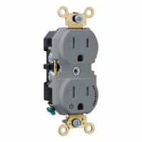 LEVITON Plugs and Receptacles: Duplex, 5-20, Gray, 125V AC, 20 A, 2 Pole / 3 Wire (MPN 5362-1PG)