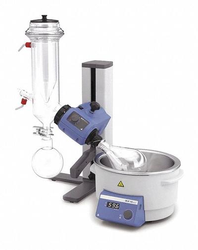 IKA Rotary Evaporator: Manual, 4 L, 20 RPM to 300 RPM, Dry Ice Condenser - Manual Lift Rotary Evaporators