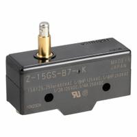 OMRON Snap Action Switch: Plunger Actuator, 1NO/1NC, Screw (MPN Z-15GS-B7-K). Key specifications — AC Contact Rating: 15 A @ 250 V; Electrical Connection: Screw; Series: Z; Brand: OMRON.