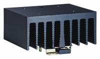 CRYDOM Heat Sink: DIN Rail Heat Sink Mounting, Aluminum, 2°C/W Thermal Resist (MPN HS202DR). Key specifications — Manufacturer Part Number: HS202DR; Fan: Yes; For Use With: Single or Dual Solid State Relays; Material: Aluminum; Heat Sink Mounting Style: DIN Rail; Brand: CRYDOM.