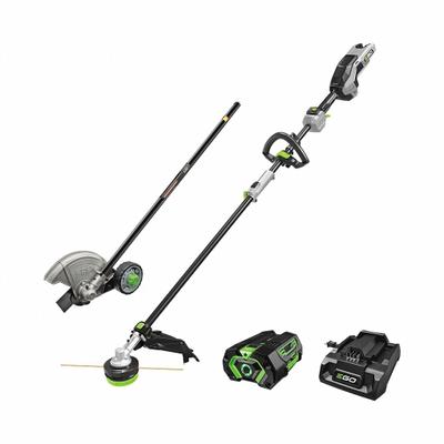EGO Combination Kit: POWER+, 16 in String Trimmer Cutting Wd, 1 No. Batteries Included - Outdoor Equipment Combination Kits