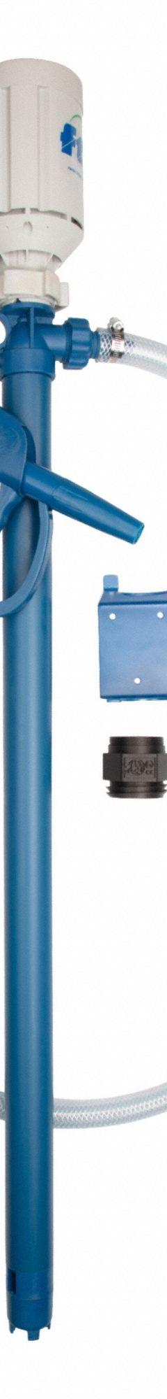 FINISH THOMPSON Electric Drum Pump: Pump with Hose & Nozzle, 4/5 hp HP, 115 V AC, 40 gpm, PP (MPN PFP-48 & M3V Kit). Key specifications — Brand: FINISH THOMPSON; Suction Tube Material: PP.