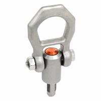 JW WINCO Quick-Release Hoist Ring: Stainless Steel, 8.4 kN Load Limit, M16 Thread Size, Pivot (MPN 1133-M16-17-NI). Key specifications — Thread Size: M16; Operation: Lifting; Working Load Limit - Side Load: 4.2 kN (944 lbf); Material: Stainless Steel; Brand: JW WINCO; Working Pin Length: 17 mm.