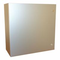 HAMMOND Electrical Enclosure: 304 Stainless Steel, 24 in x 24 in x 10 in, NEMA 12/13/3R/4/4X, Hinged (MPN EN4SD242410SS). Key specifications — Brand: HAMMOND; Closure Method: 1/4-Turn Latch; Enclosure Material: 304 Stainless Steel; Knockouts: Not Included.