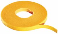 RIP-TIE Hook-and-Loop Cable Tie Roll: 75 ft Lg, 0.25 in Wd, 50 lb Tensile Strength, Yellow (MPN W-75-QRL-Y). Key specifications — Color: Yellow; Material: Nylon; Brand: RIP-TIE.