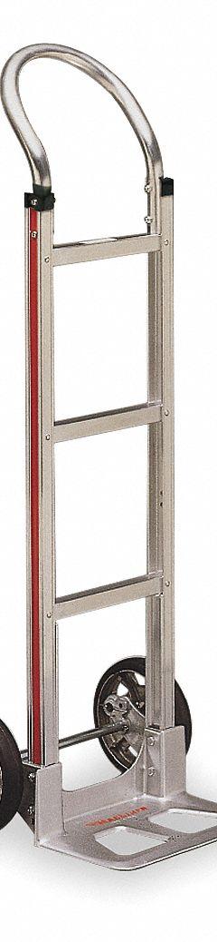 MAGLINER General Purpose Hand Truck: 500 lb, Flow-Back, Silver, Aluminum, Tread on Core, Rubber (MPN HMK111AA1). Key specifications — Brand: MAGLINER.