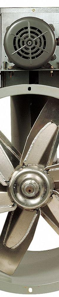 DAYTON Tubeaxial Fan: Clean Air, 34 in Blade, 16,560 cfm @ 0.000 in SP, 208-230/460V AC, 3 Phase (MPN 7F852). Key specifications — Brand: DAYTON; Includes Drive Package: Yes; Spark Resistant Construction Type: B; Assembly: Unassembled; Nameplate Voltage: 208-230/460V AC; Mounting Orientation: Vertical; Hazardous Location Specification: Not Rated; Motor Enclosure: Totally Enclosed Fan Cooled.