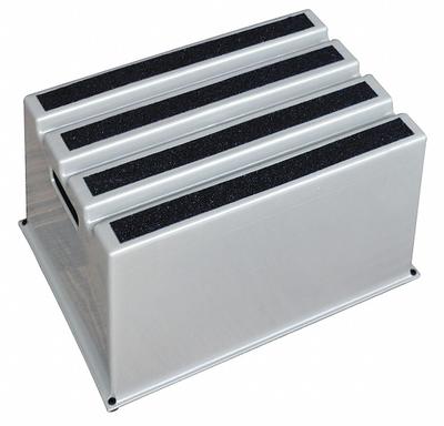 APPROVED VENDOR Step Stool: 1 Steps, 12 in Overall Ht, 500 lb Load Cap, Plastic - Box Step Stools