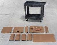 KNAACK Utility Cart Panel: For 9T66, For 2ZB53, Tan, 3 1/2 in H x 36 1/2 in W x 24 in D (MPN CA-02). Key specifications — Color: Tan; For Use With Mfr. Model Number: 9T66; Manufacturer Part Number: CA-02; Brand: KNAACK; For Use With Grainger Item Number: 2ZB53.