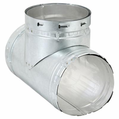 AMERI-VENT Duct Tee: 6 in Duct, 11 1/2 in Lg, Steel, Category I - Branches