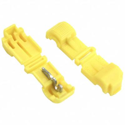 3M Insulation Displacement Connector: 1 Ports, Yellow, 12 AWG – 12 AWG Run Size Range - T Tap Wire Connectors