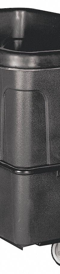 GRAINGER Cube Truck: 11.9 cu ft, 800 lb, 44 1/2 in L x 28 in W x 33 1/2 in H, (2) Rigid/(2) Swivel (MPN 36FK91). Key specifications — Manufacturer Part Number: 36FK91; Brand: GRAINGER; Caster/Wheel Configuration: (2) Rigid; Color: Black.